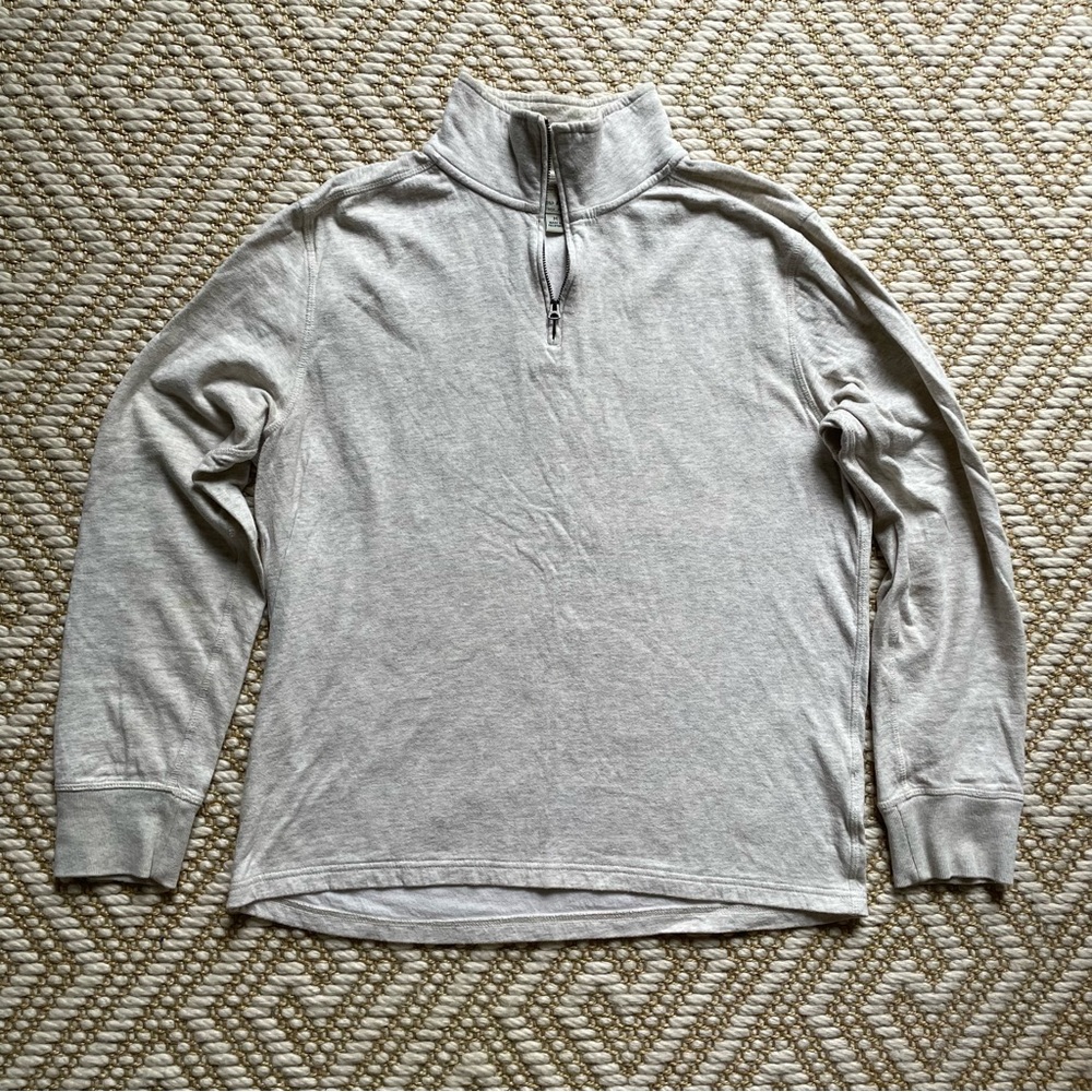 J.Crew Knit Goods Quarter Zip Neck Cotton Top Lightweight Sweatshirt M